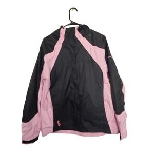 Columbia Omni-Shield Black/Pink Water Proof Jacket Full Zip Women's L‎  Packable
